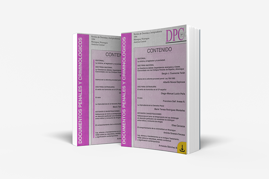 Libro: Documentos penales y criminológicos (DPC) N° 2 (1994)