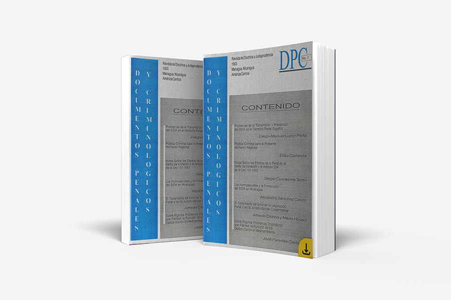Libro: Documentos penales y criminológicos (DPC) N° 1 (1993)